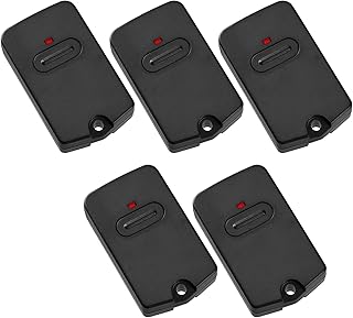RB741 Remote Works Compatible with GTO RB741/ FM135 Remote, Compatible with Mighty Mule Gate Opener FM135 Transmitter Control, Single Button Gate Controller Garage Door Transmitter (Black, 5 Pcs)