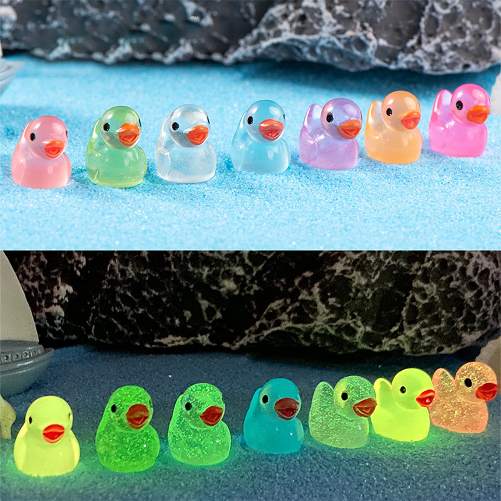 Lot De 100 Mini Canards Lumineux Pour Décoration D'aquarium