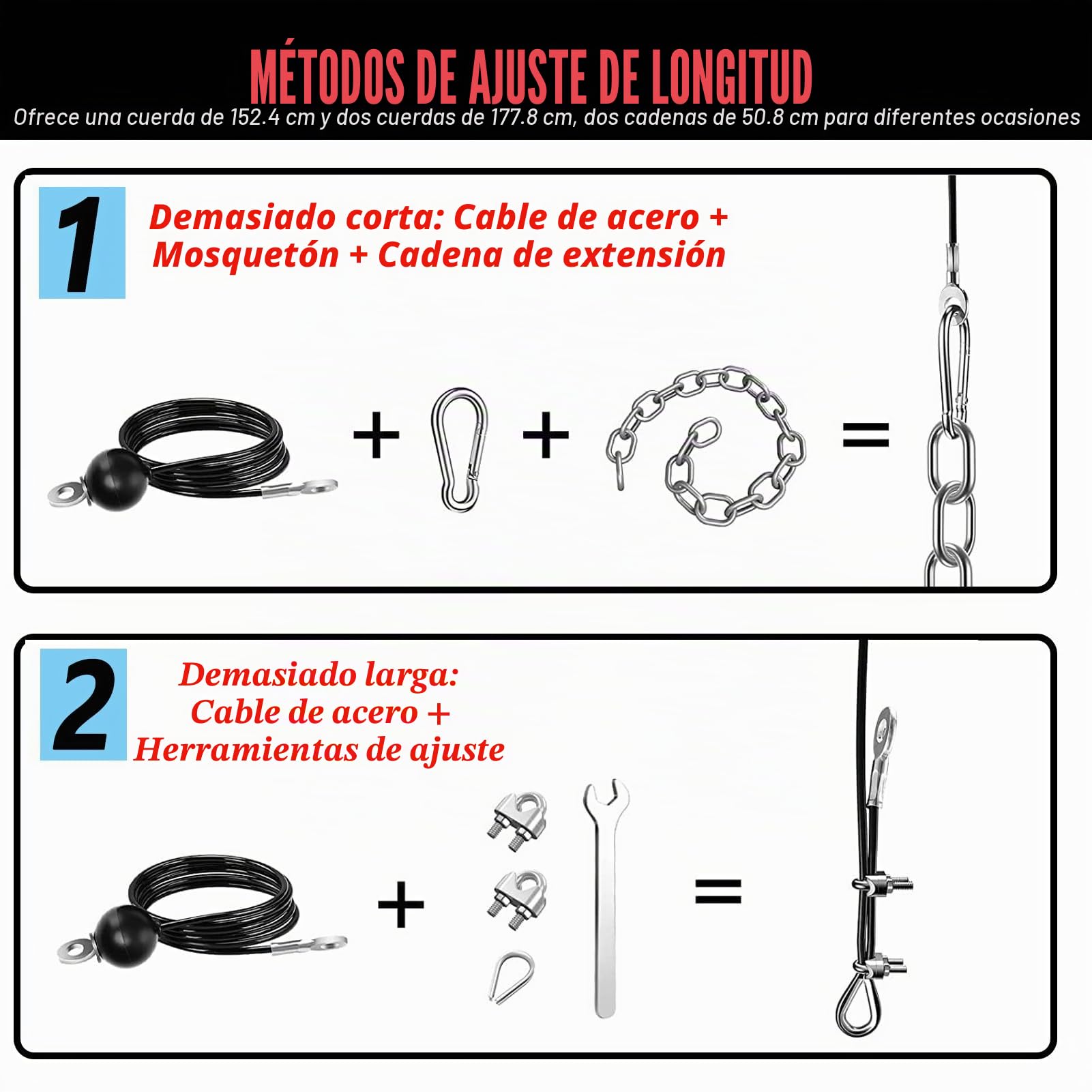 Taeku Poleas Gimnasio, DIY Máquina Kit de Cables de Poleas Sistema Musculacion Accesorio de Entrenamiento para Trabajar Bíceps Tríceps Hombros