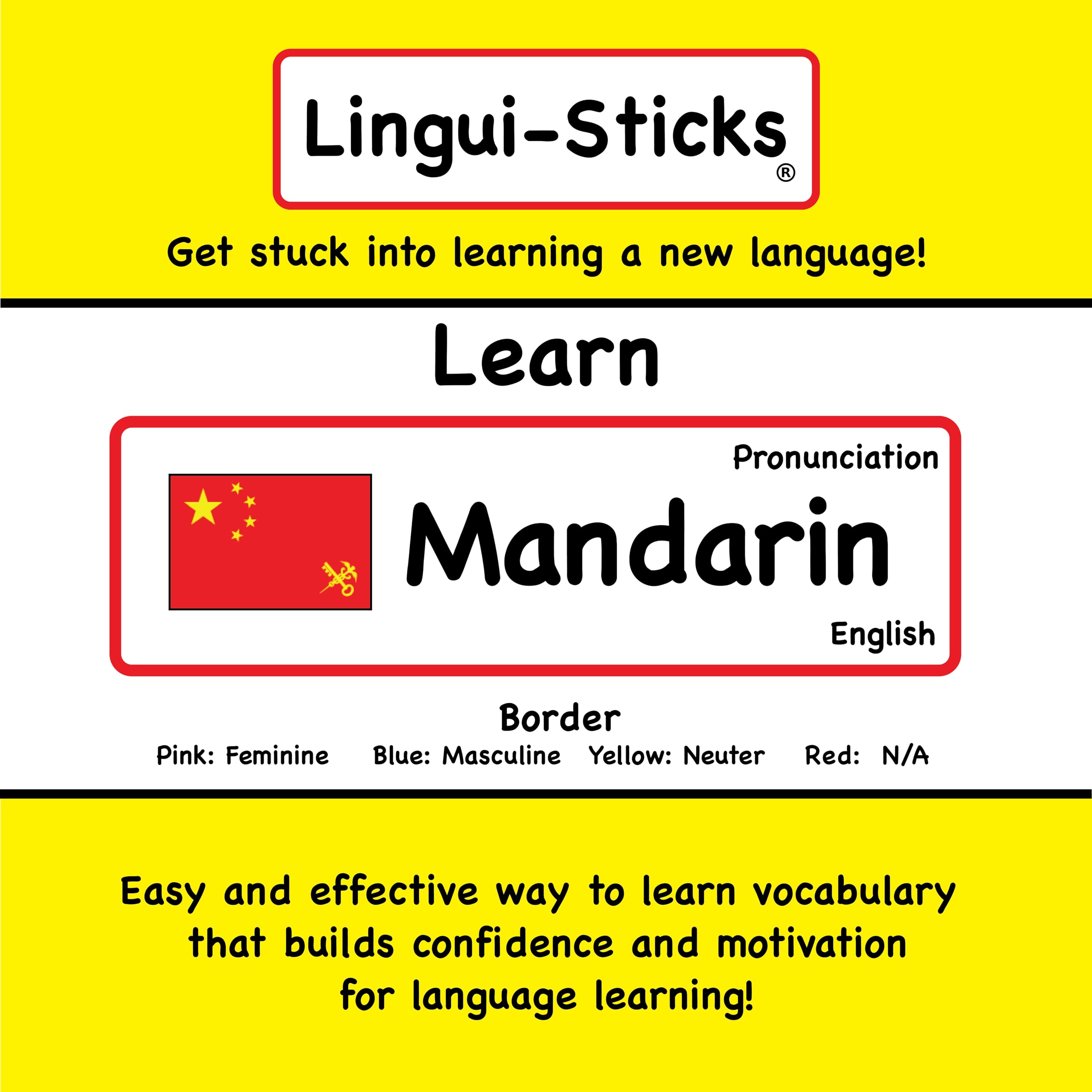 Lingui-Sticks Language Learning Stickers - Educational Stickers to Learn Mandarin for Kids & Beginners, English,mandarin Chinese - Image 3