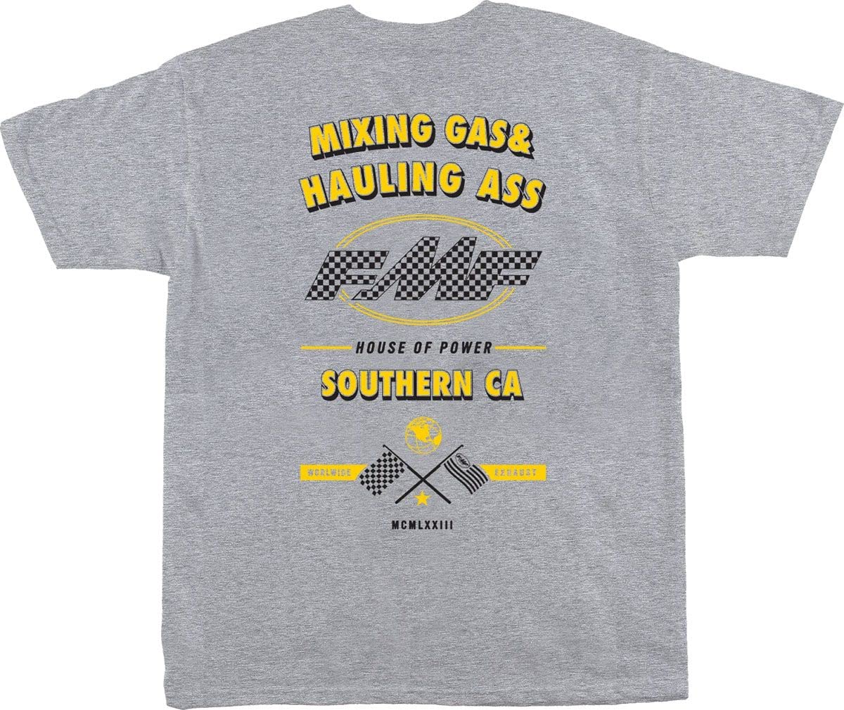 FMF Posted Tee Heather Grey MX Motorcycle Adult Men's Logo T-Shirt Size X-Large