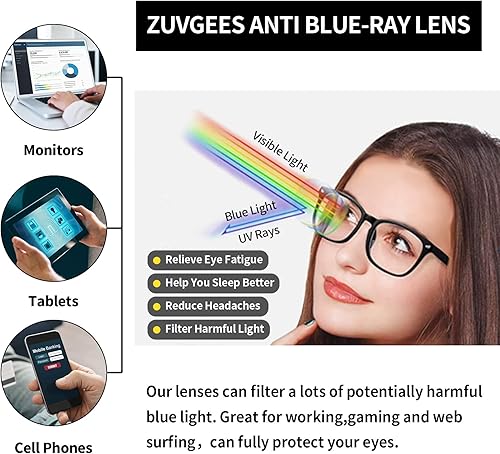 Miniatura 6 de Murddoa Paquete de 4 lentes de lectura para mujer, diseño de ojo de gato de gran tamaño, con bloqueo de luz azul, marcos de lentes de moda, lector