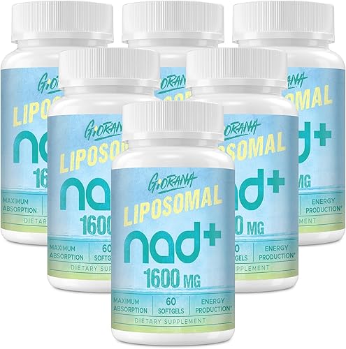 Suplemento liposomal de NAD+ de 1600 mg, suplemento potenciador de NAD+, similar a la ribósido de nicotinamida, absorción superior, vitamina B3 para
