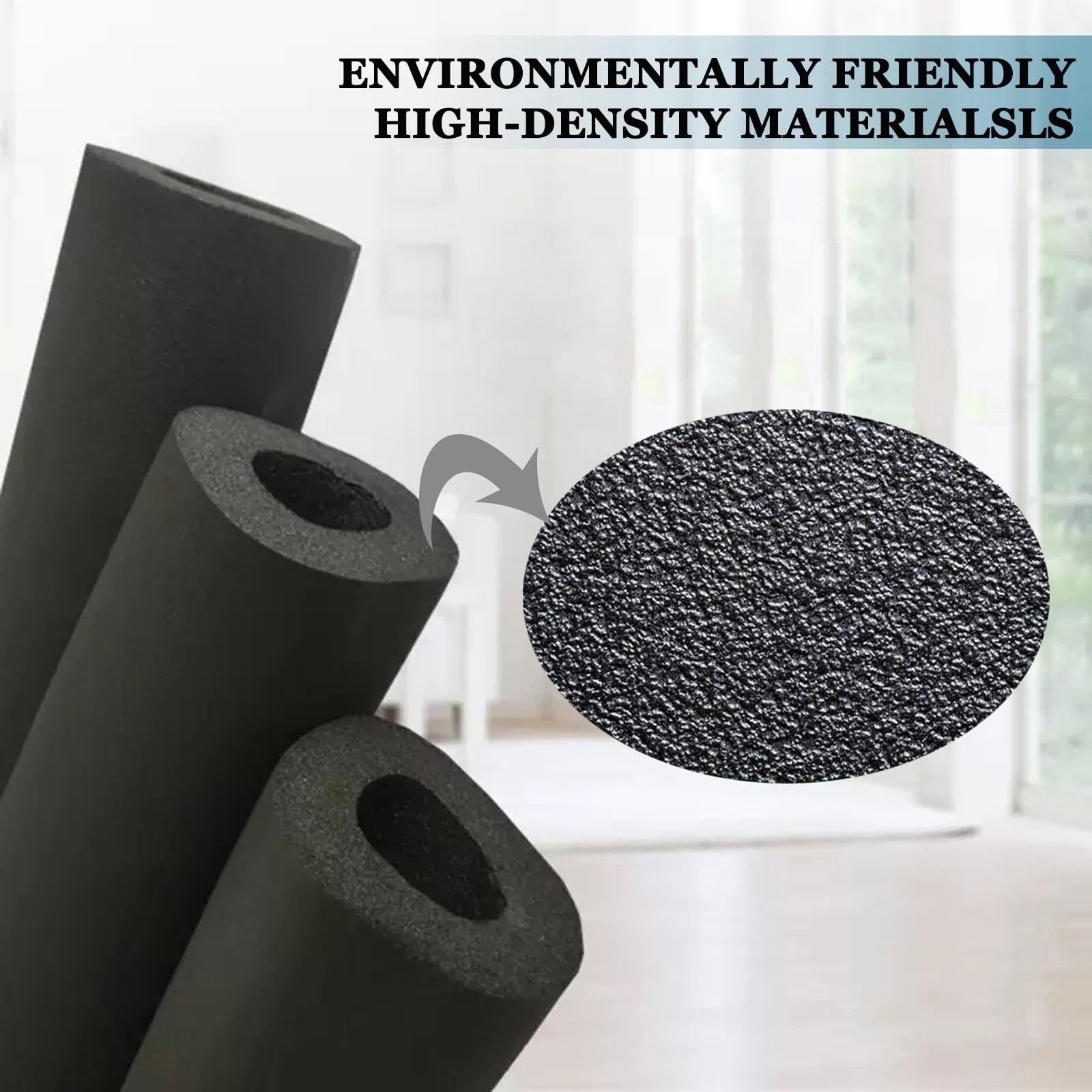 tubo isolante in schiuma, Antigelo Isolamento termico Tubo in gomma e schiuma plastica Nero(20mm)