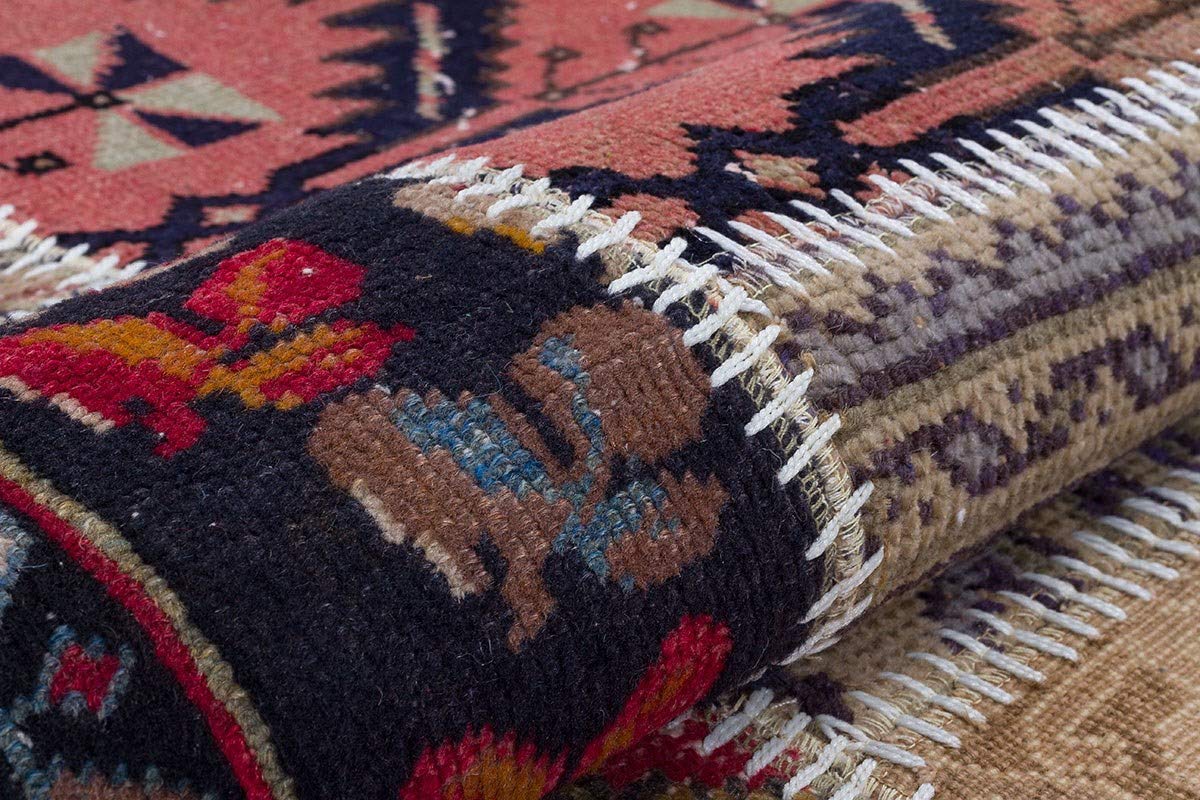 ALLMODE Handgefertigter türkischer Patchwork-Teppich aus Wolle, verschiedene Größen, 120 x 180 cm, 2,16 m²