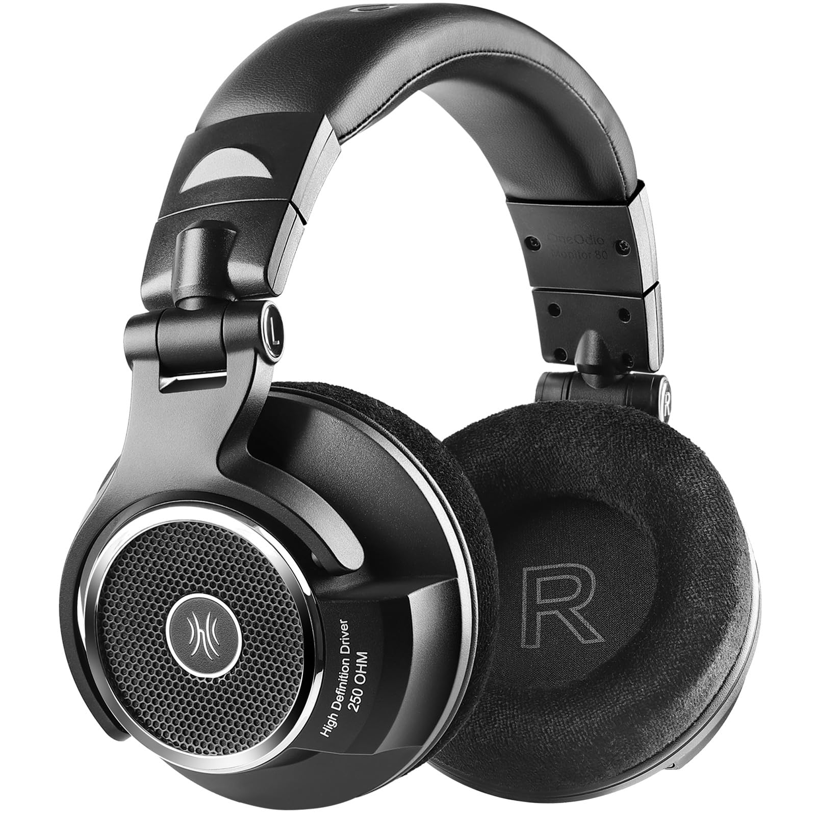 OneOdio Monitor 80 Open Back Headphones- Studio Headphones for Mixing Mastering Editing, Wired Over Ear for Professional Studio Applications, 250 Ohm, Velour Earmuffs, Sound Isolation-image-47