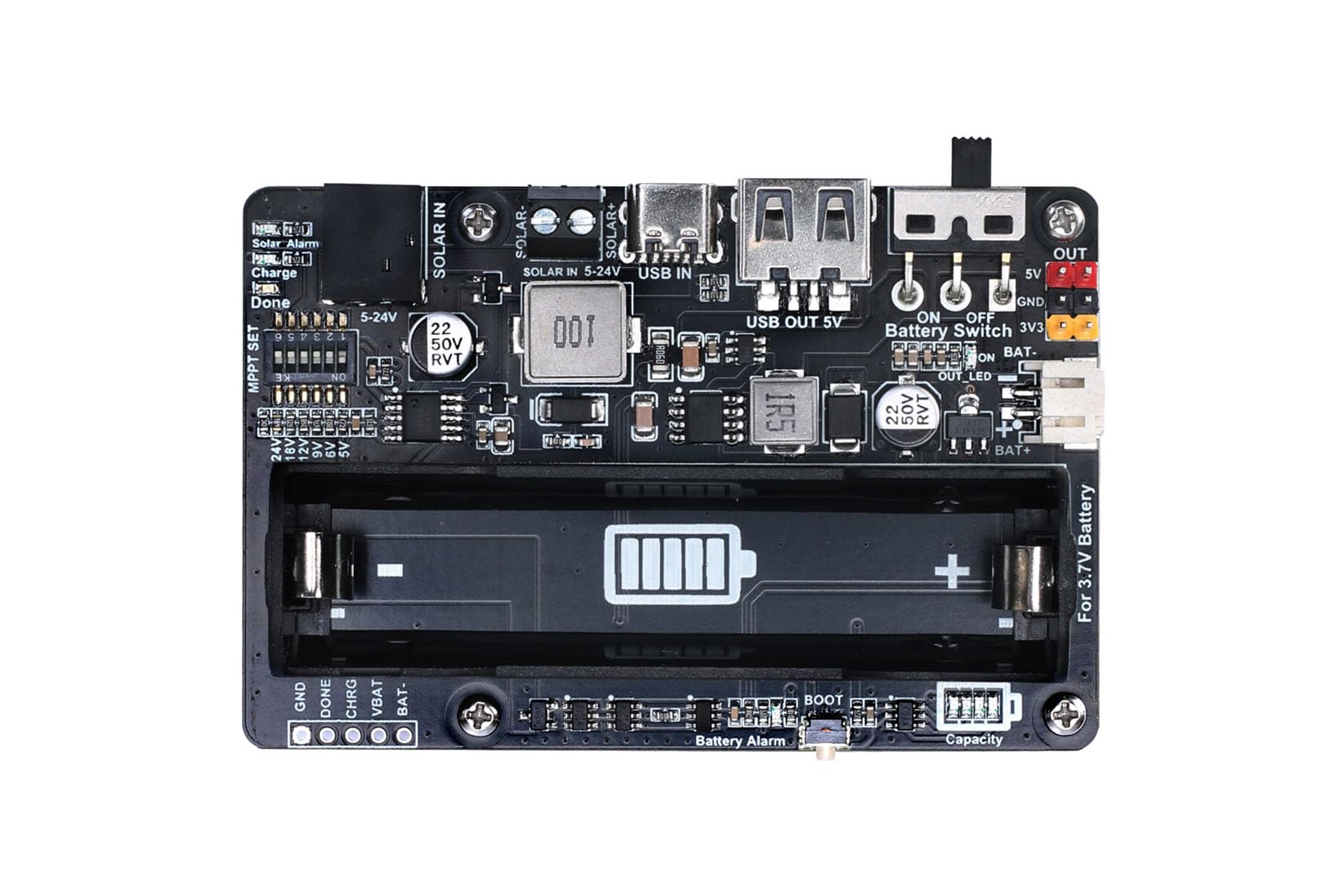 Waveshare Solar Power Manager Modul D, 5V/3A Ausgang, MPPT, USB Type-C, für 6V-2... - kaufen bei Waveshare Solar Power Manager Modul D, 5V/3A Ausgang, MPPT, USB Type-C, für 6V-2... - kaufen bei
