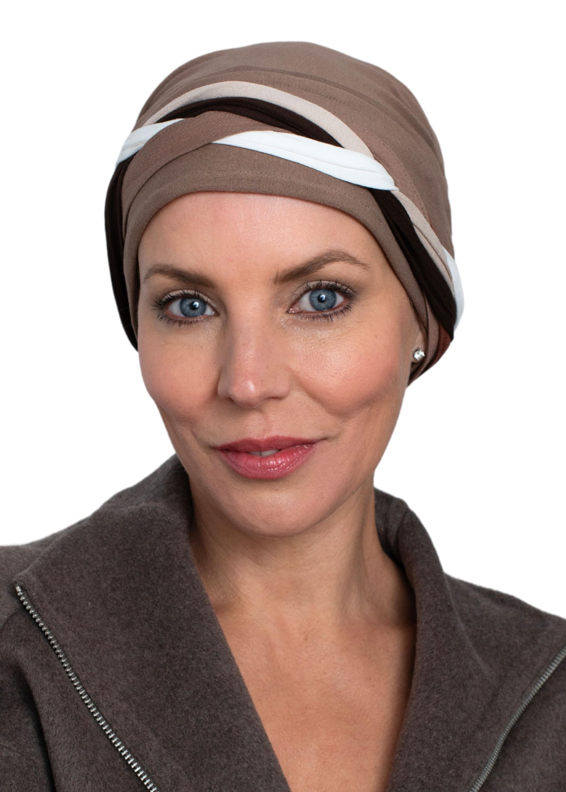 Deresina Boho-Chic Bambus-Turban – Chemomütze für Frauen mit Haarausfall & Alopezie, Bohemian Stirnband-Stil, Volle Kopfbedeckung