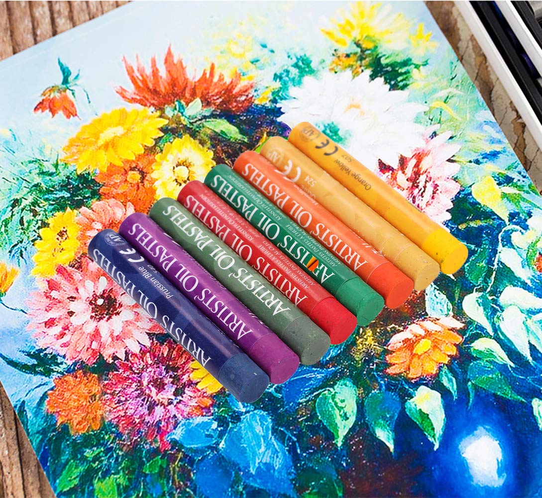 Oil Pastels Art Tools Soft Pastel Art Set Washable Round Oil Pastels