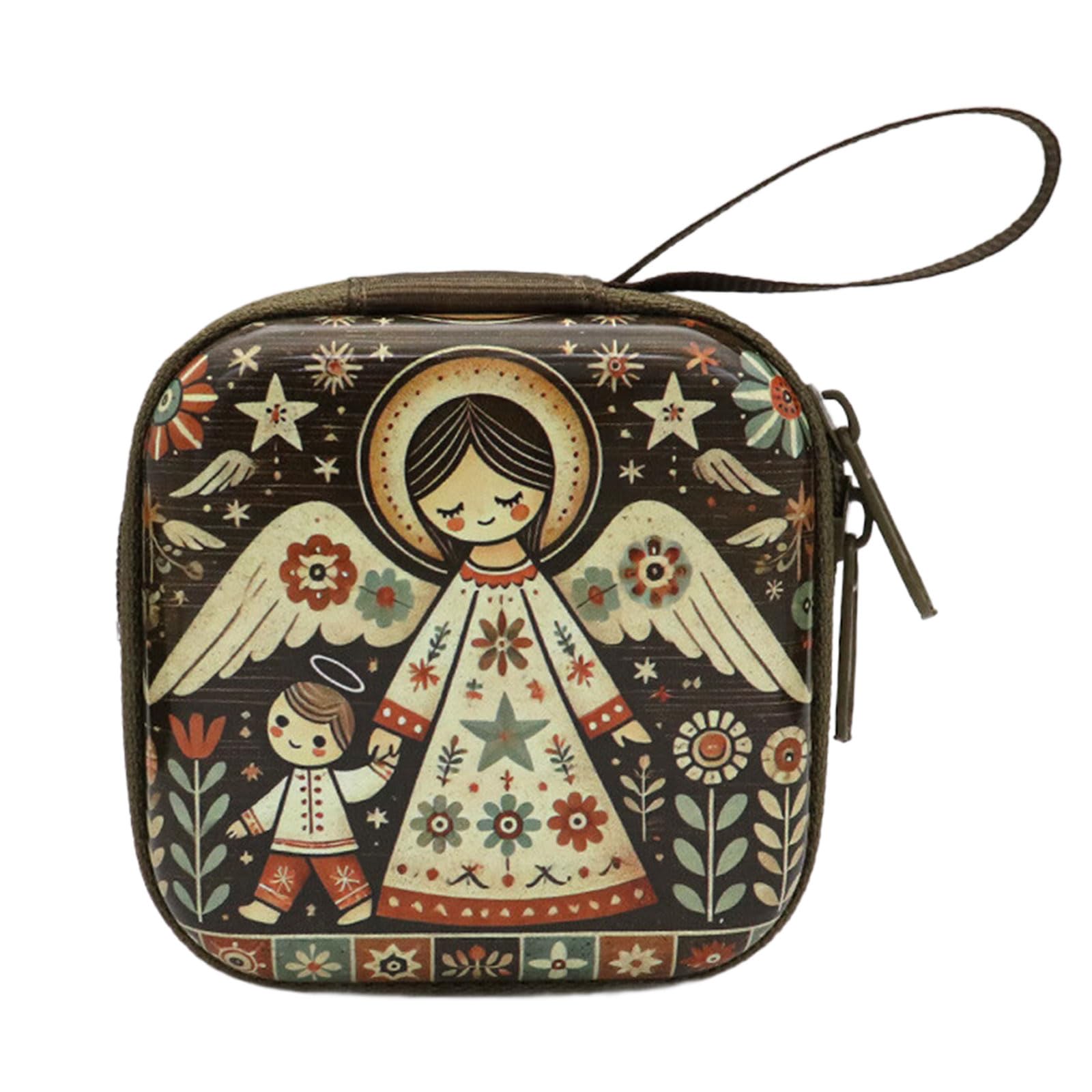 Whoasyst Catholic Rosary Zippered for Prayer Beads, Jewelry & Coin Purse, Travel Catholic Rosary Pouches
