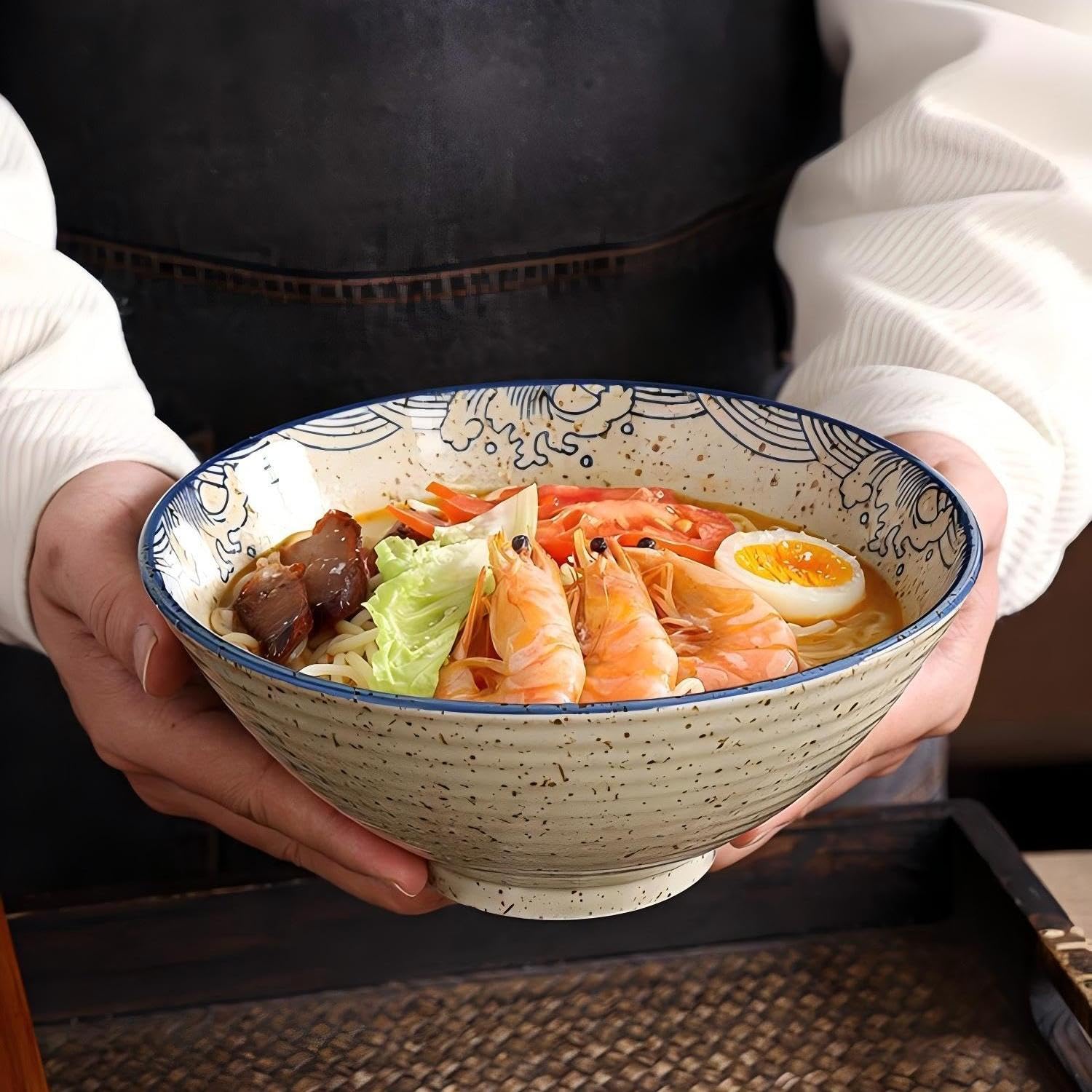 mehrido Ceramic Ramen Bowl Set - Image 4