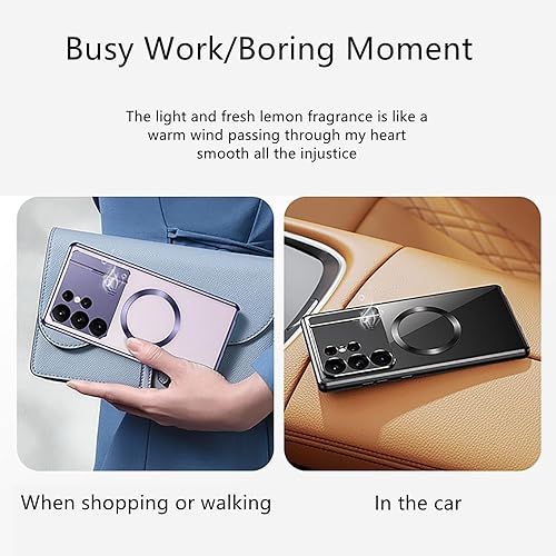 Miniatura 8 de Funda para teléfono Samsung S21S22S23 con soporte plegable de succión ultra magnética, carcasa magnética de metal para ventana grande, carcasa