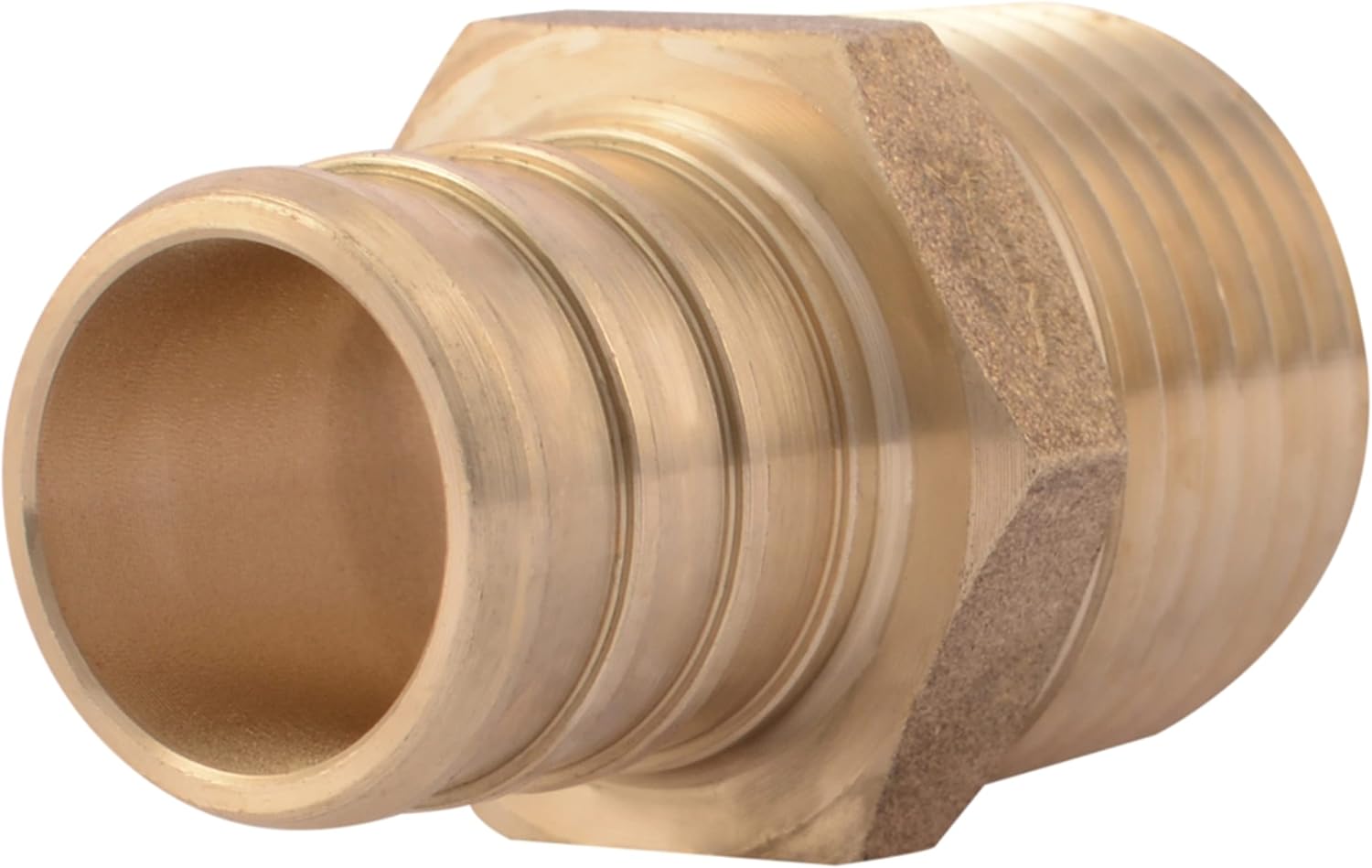 SharkBite 3/4 x 1/2 Inch Crimp MNPT Male Adapter, Brass Plumbing