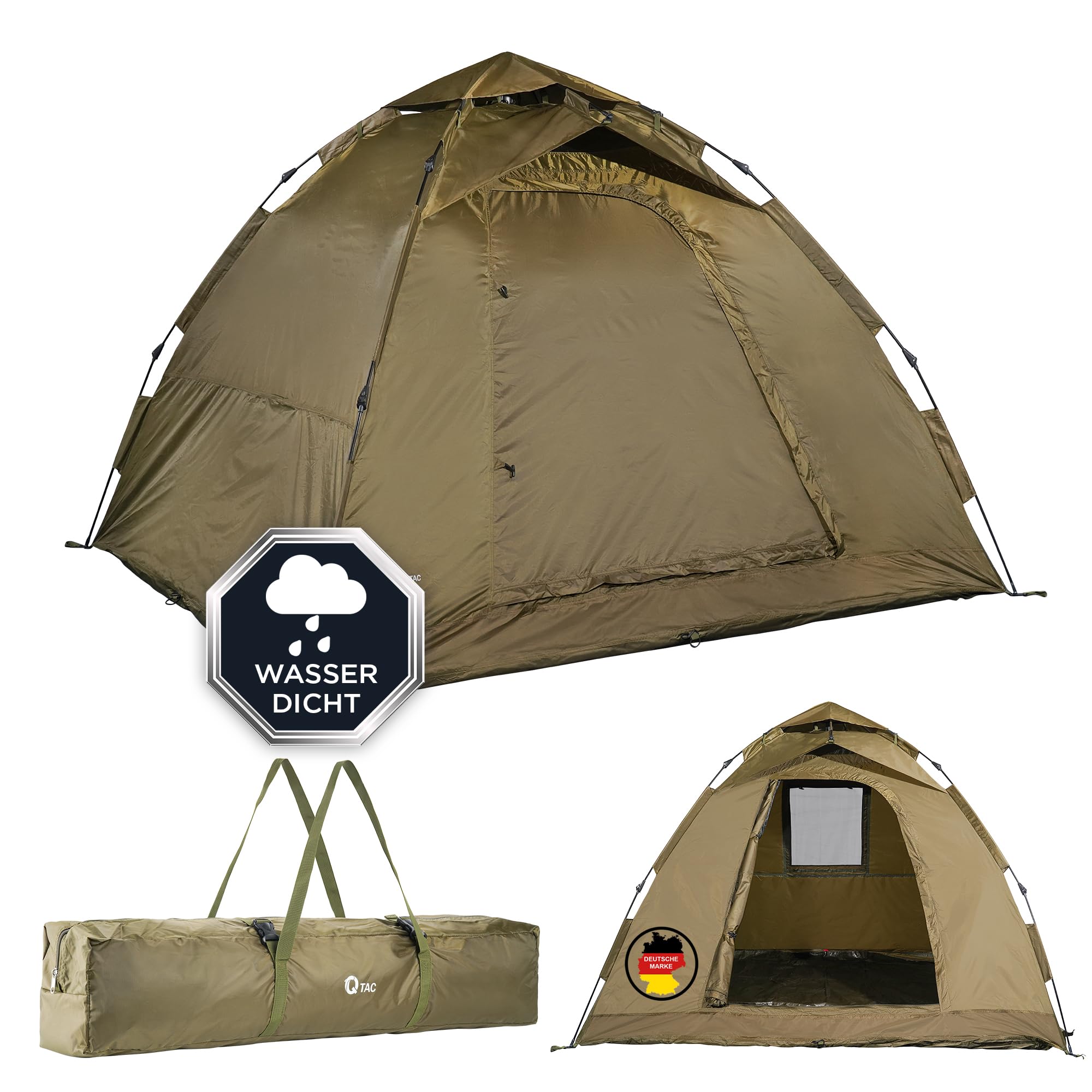 Ruck Zuck Bivvy Angelzelt [mit herausnehmbarer Bodenplane] 1-2 Mann Karpfenzelt, Angel Zelt ohne Boden, RuckZuck Anglerzelt