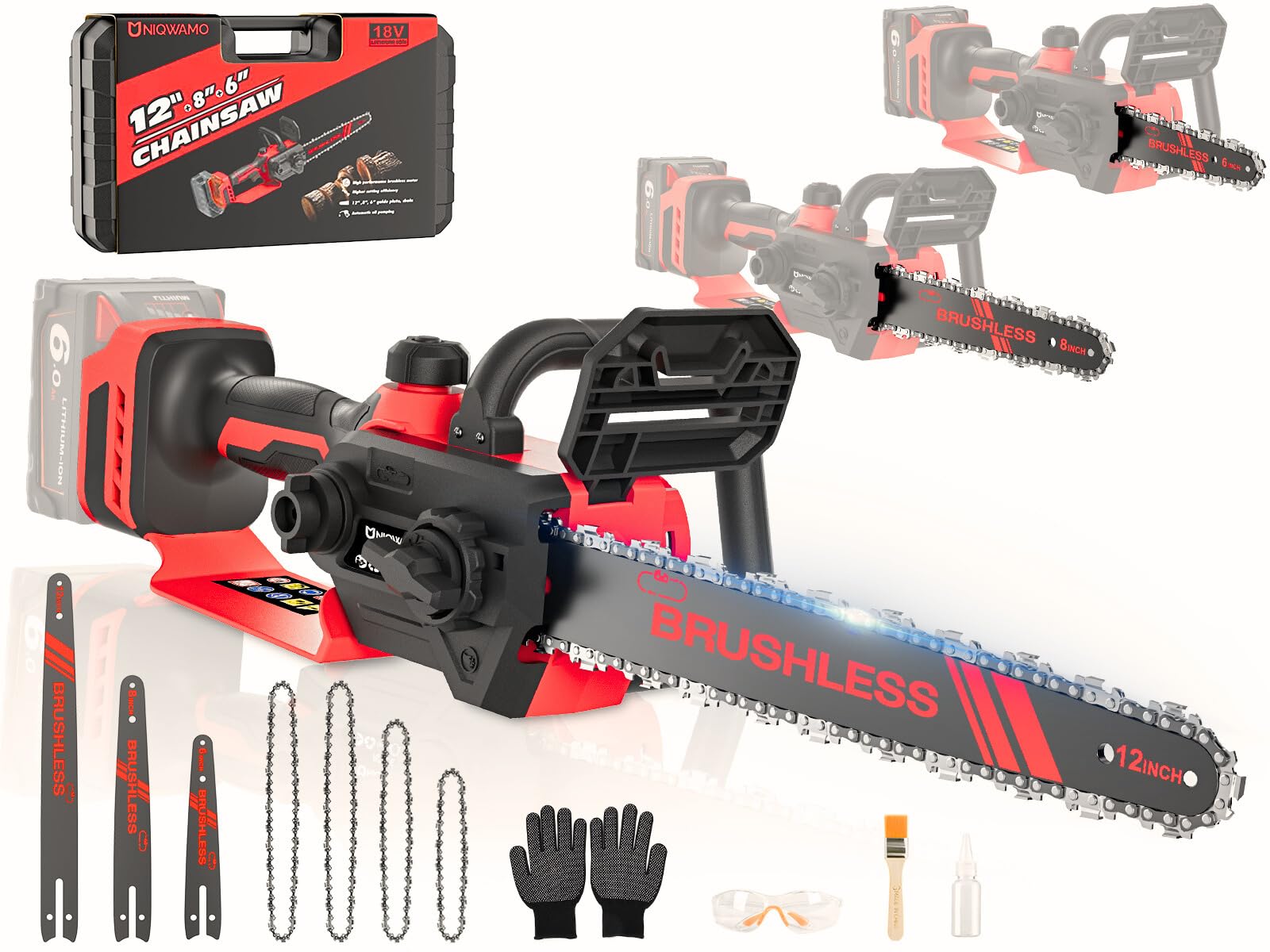 Amazon.com: Uniqwamo 3-IN-1 Chainsaw For Milwaukee M18 18V Battery 