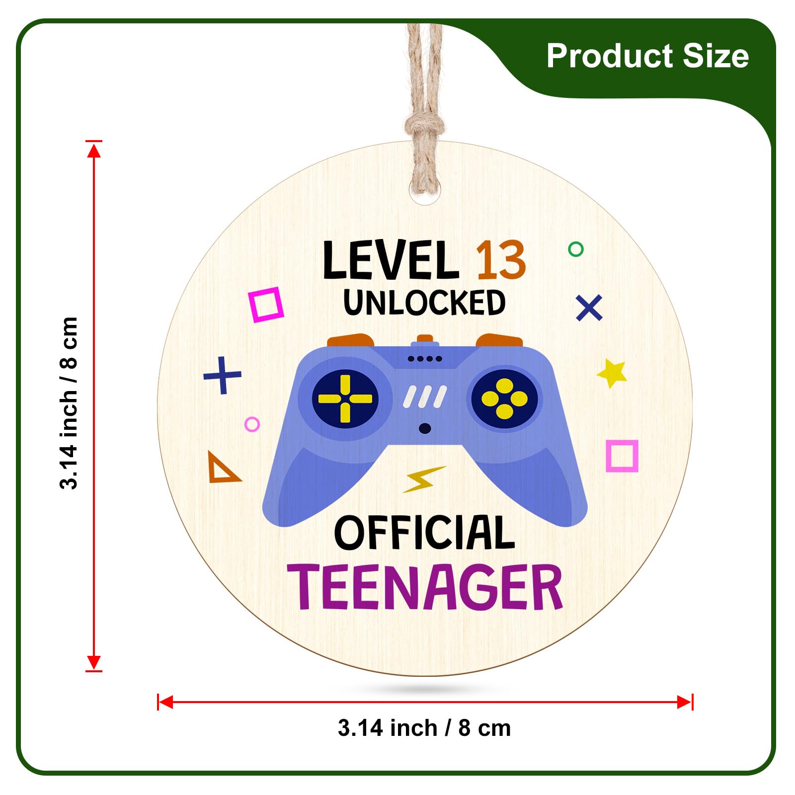 13 ornamenti natalizi ufficiali per adolescenti, regalo per il 13° compleanno per adolescenti, ragazzo, ragazza, nipote, nipote, divertente, in legno, da appendere all'albero di Natale, decorazione da