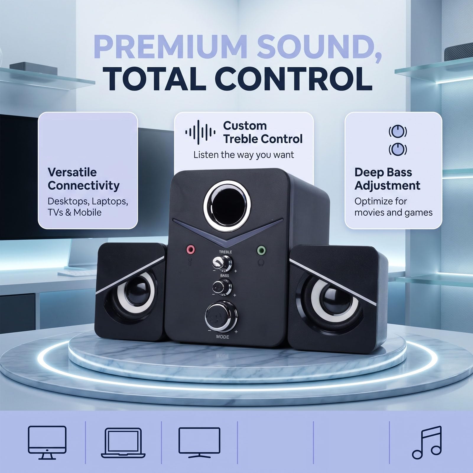 Altoparlanti USB per Computer Bluetooth V5.0
