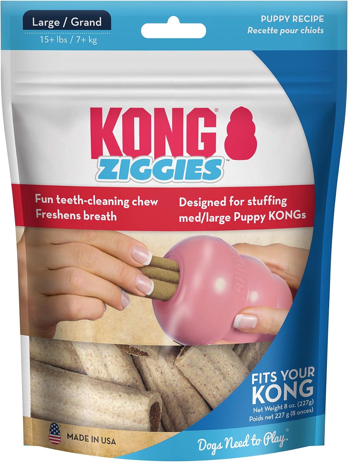 Kong Puppy Ziggies, 6-Ounce, Large, 4 Per Pack