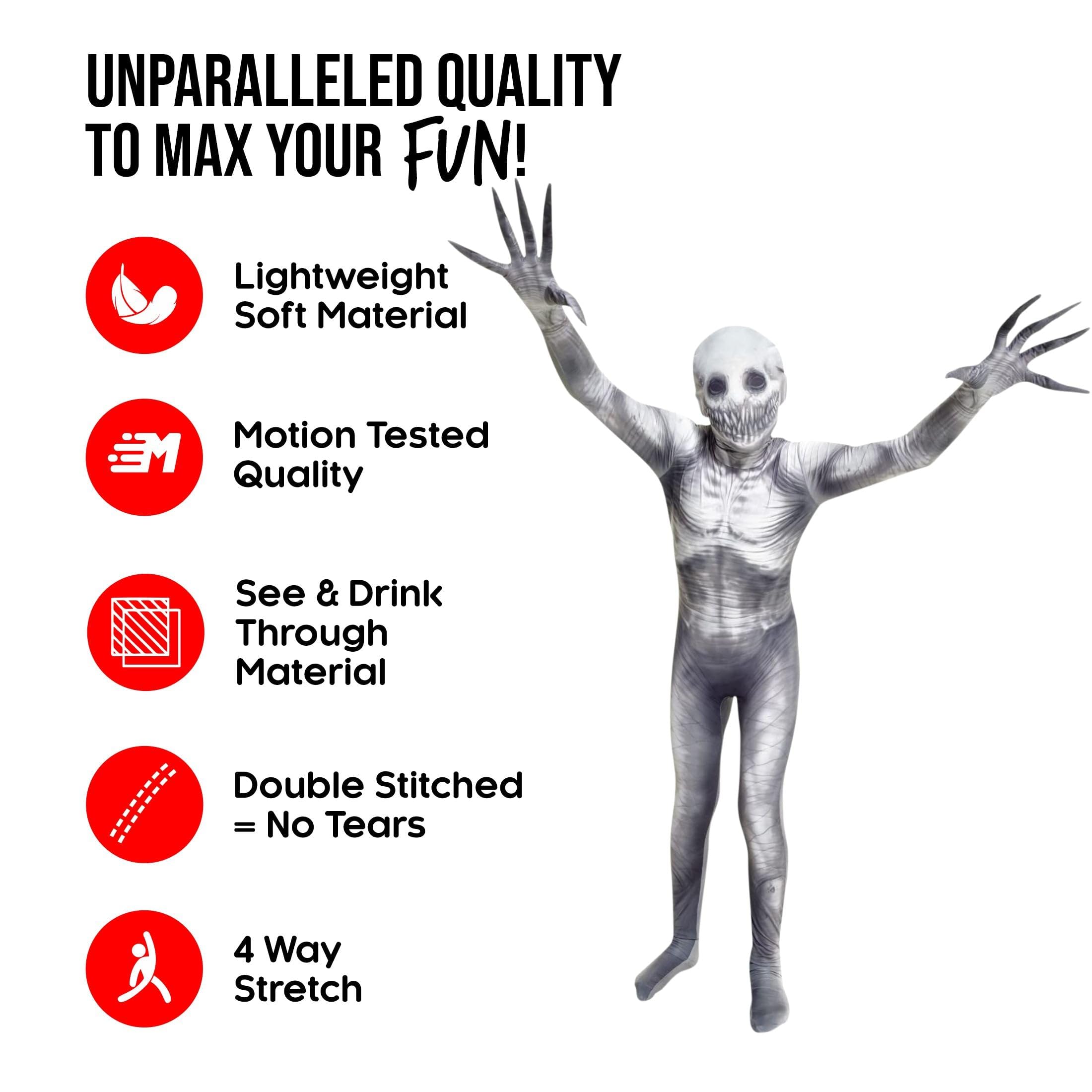 Morphsuits Disfraz infantil diseño de monstruo de leyenda urbana, talla grande, 122 a 137 cm, 10 a 12 años