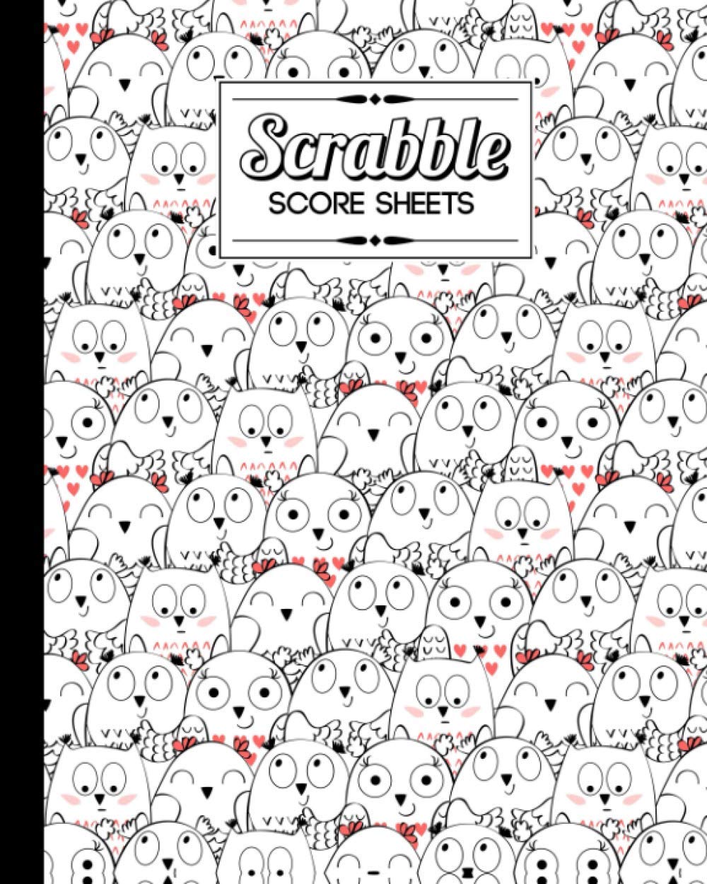 Scrabble Score Sheet: Owls Scrabble Score Sheet, Scrabble Game Record book For up to 4 Players, Scrabble Game Sheets For Board Game Words Building, 121 Pages, Size 8" x 10"