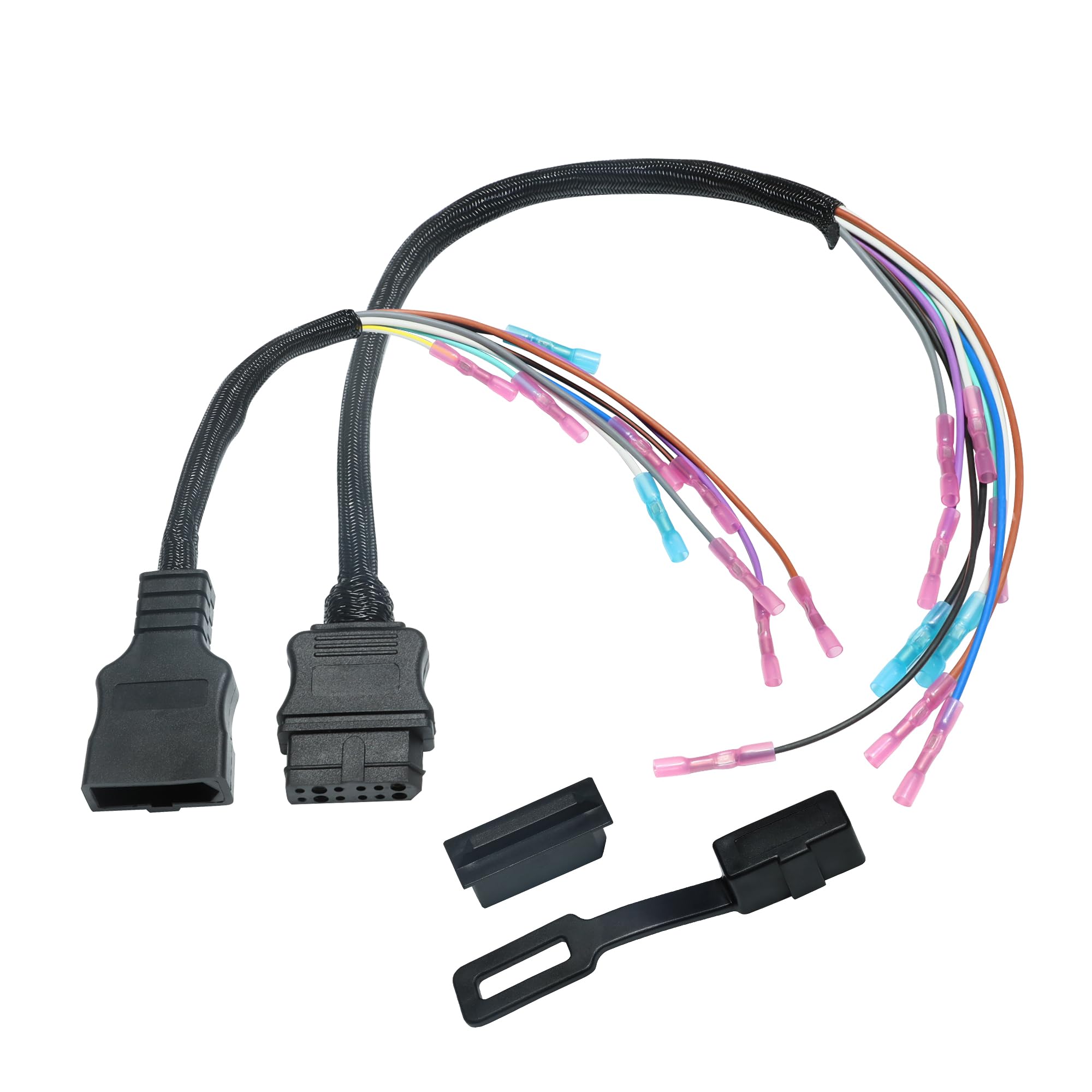 Snow Plow for Truck - Western Fisher Snow Plow Repair Harness Kit Replace 49317 22335K 49308 22336K with Dust Cover 9 Pin Truck Side Repair Harness