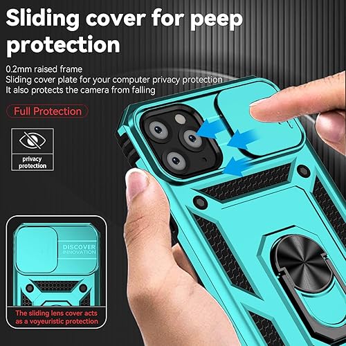 Miniatura 4 de Funda para iPhone 11 Pro Max con cubierta para lente de cámara, protector de pantalla HD, protección contra caídas de grado militar, soporte de