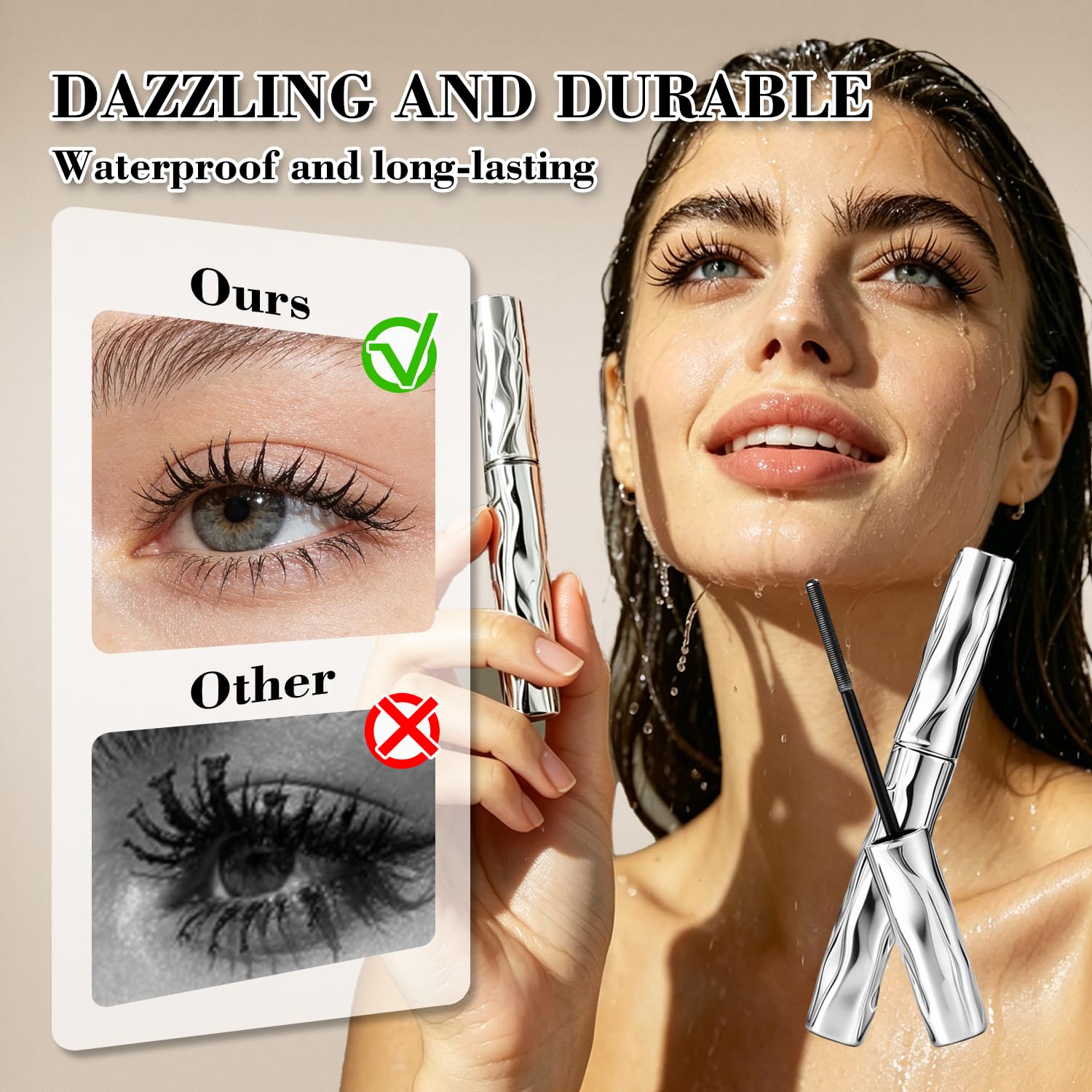 C36-Leicht Auftragbar Schwarze Mascara Wimperntusche für Meisten Menschen | Wimperntusche Klumpenfreie Textur, Optische Wimpernverlängerung, Komfortabel, Geeignet für Makelloses Augenmake-Up