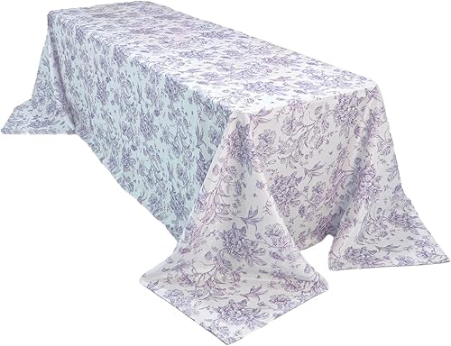 Vista 51 de Efavormart - Mantel rectangular, 60 x 102 pulgadas, resistente a las manchas y a las arrugas, lavable, mantel decorativo oblongo de tela de Amatista