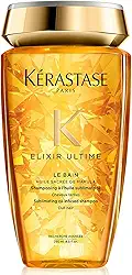 Kérastase Elixir Ultime Le Bain Shampoo, Para Todos os Tipos de Cabelo, Promove Brilho Intenso e Nutrição, com Óleo de Marula e Camélia, 250ml
