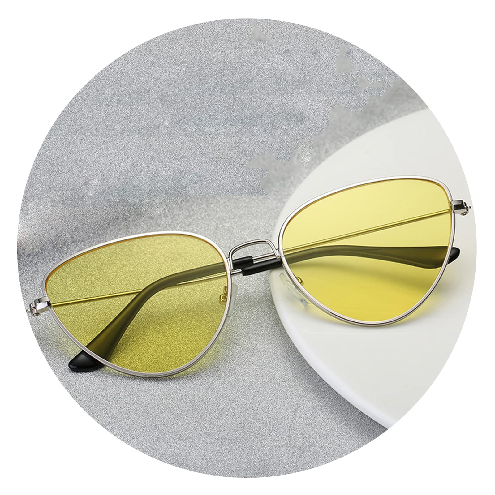 Sunglasses Polarised For Women Men UV400 Vintage Shades Classic Metal Sun Glasses, For Mardi Gras Summer Party Beach Hippie Fancy Dress Accessory(Color:C)