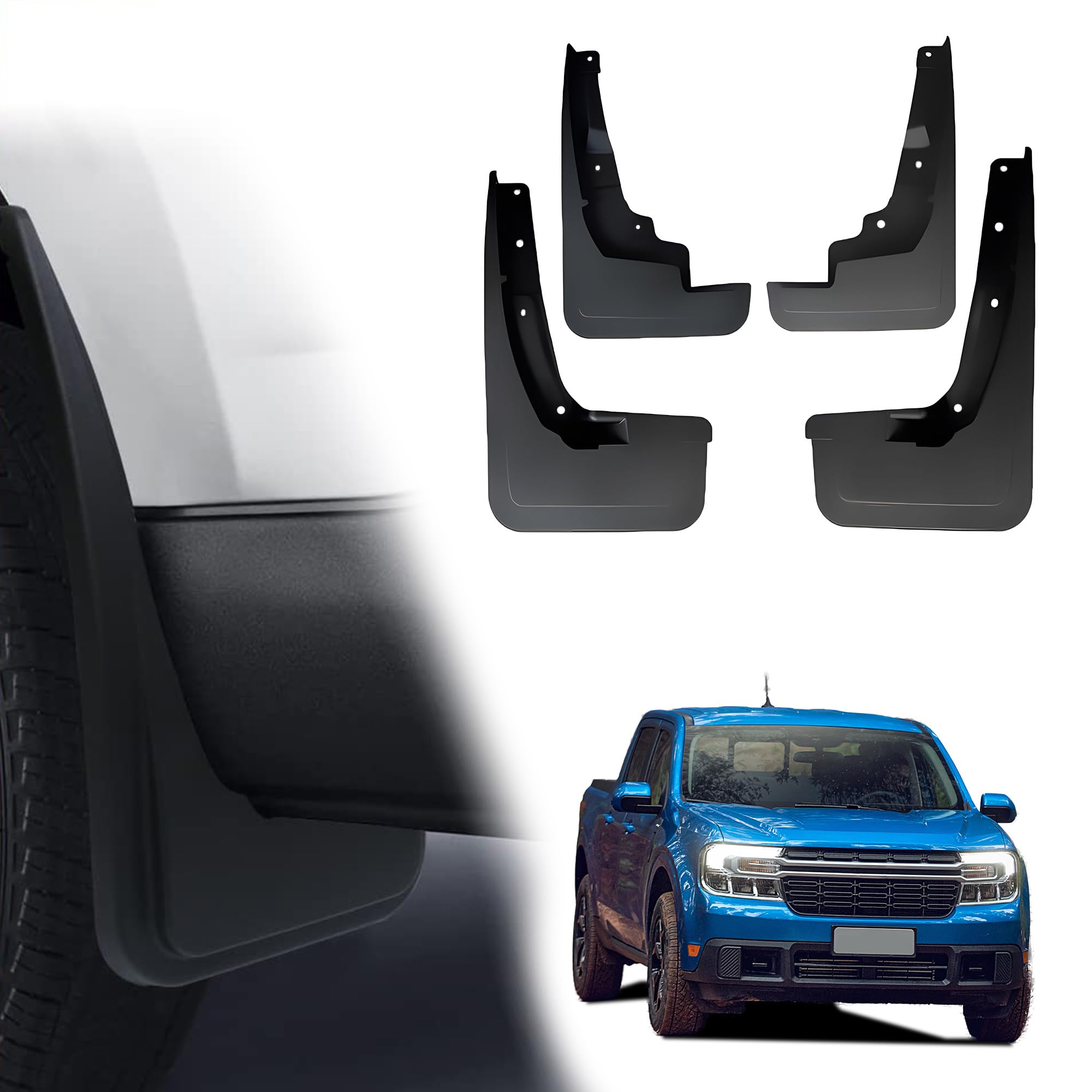 4 Bavettes Garde-boue Auto Avant Et Arrière Universelle Sans