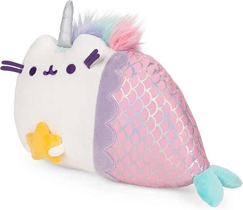 Miniatura 3 de GUND Pusheen - Animal de peluche con luces mágicas de sirena Pusheenicorn activado al tacto, 12 pulgadas