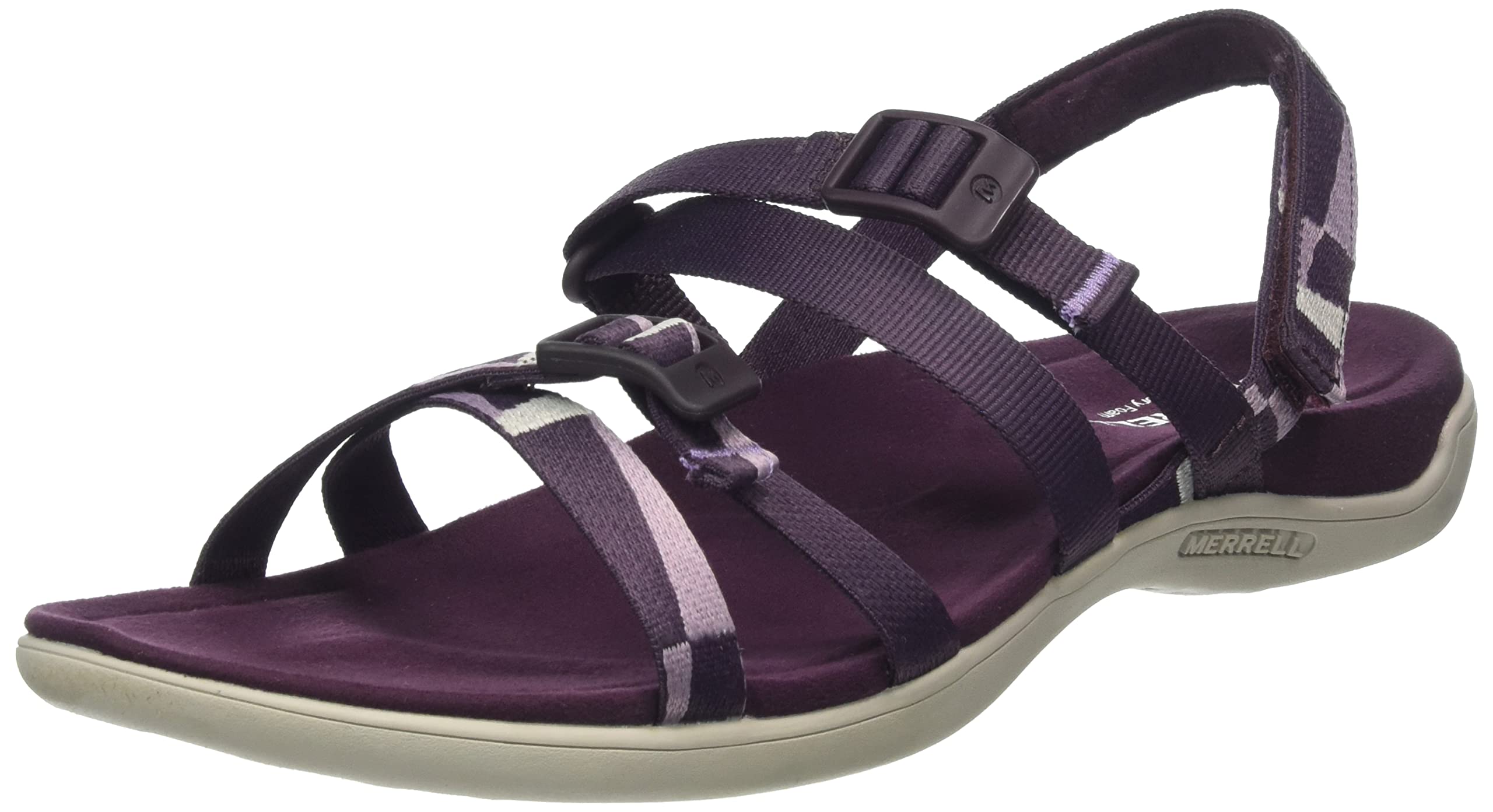 Merrell District 3 Backstrap Web-Burgundy, Sandalia Mujer