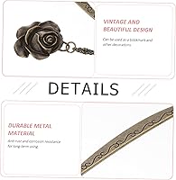 Vista 2 de Beautiful Book Tabs Floral Decor Metal Bookmarks Metal Bookmarker Book Page Marker Paperclip Bookmark Book Markers Bookmark for Books Metal Rose