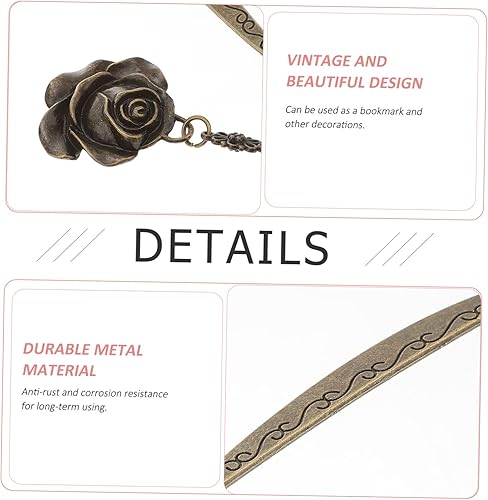 Miniatura 2 de Beautiful Book Tabs Floral Decor Metal Bookmarks Metal Bookmarker Book Page Marker Paperclip Bookmark Book Markers Bookmark for Books Metal Rose