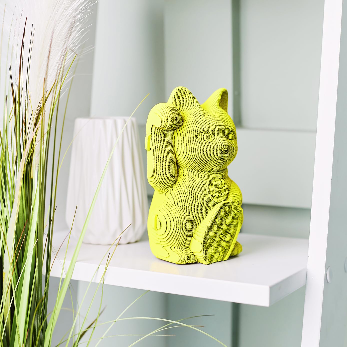 Gato de la Suerte Puzzle 3D de Cartón – Maqueta para Montar