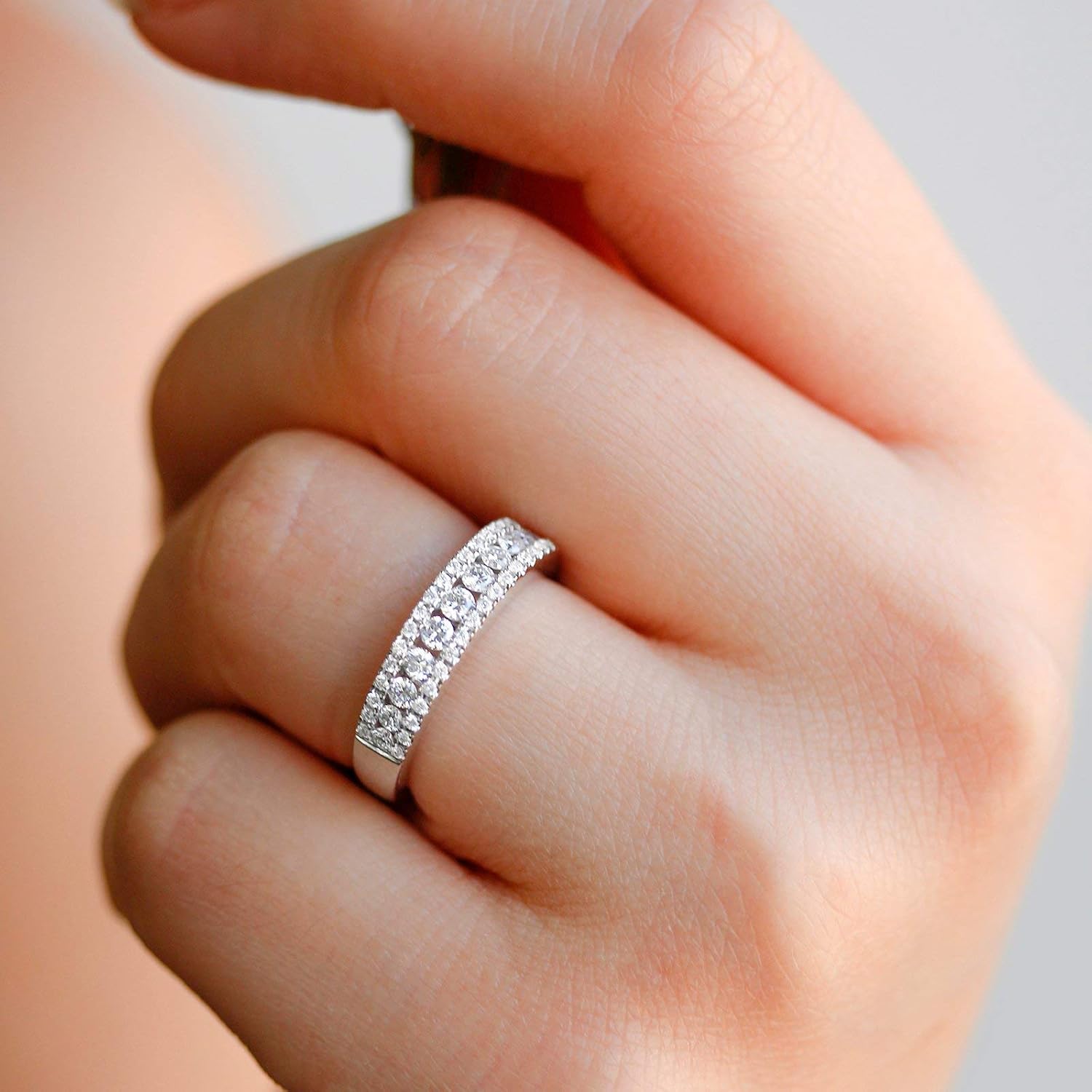 Kobelli Diamond Wedding Band 1/2 carat (ctw) in 14K White Gold