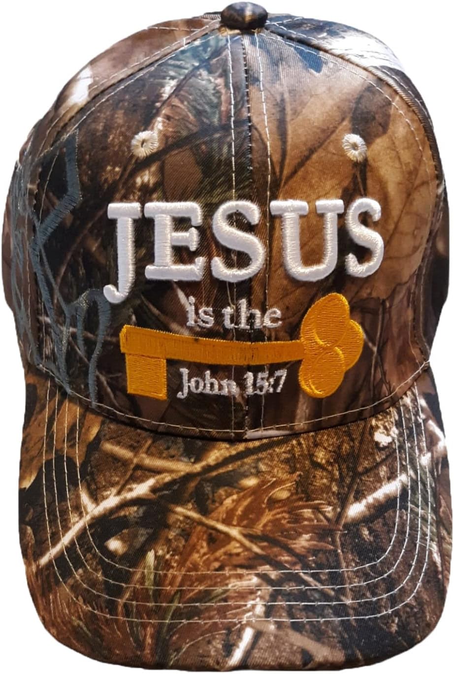 Black Duck Brand 3D Jesus is The Key Embroidered Jesus Christian Ball Cap
