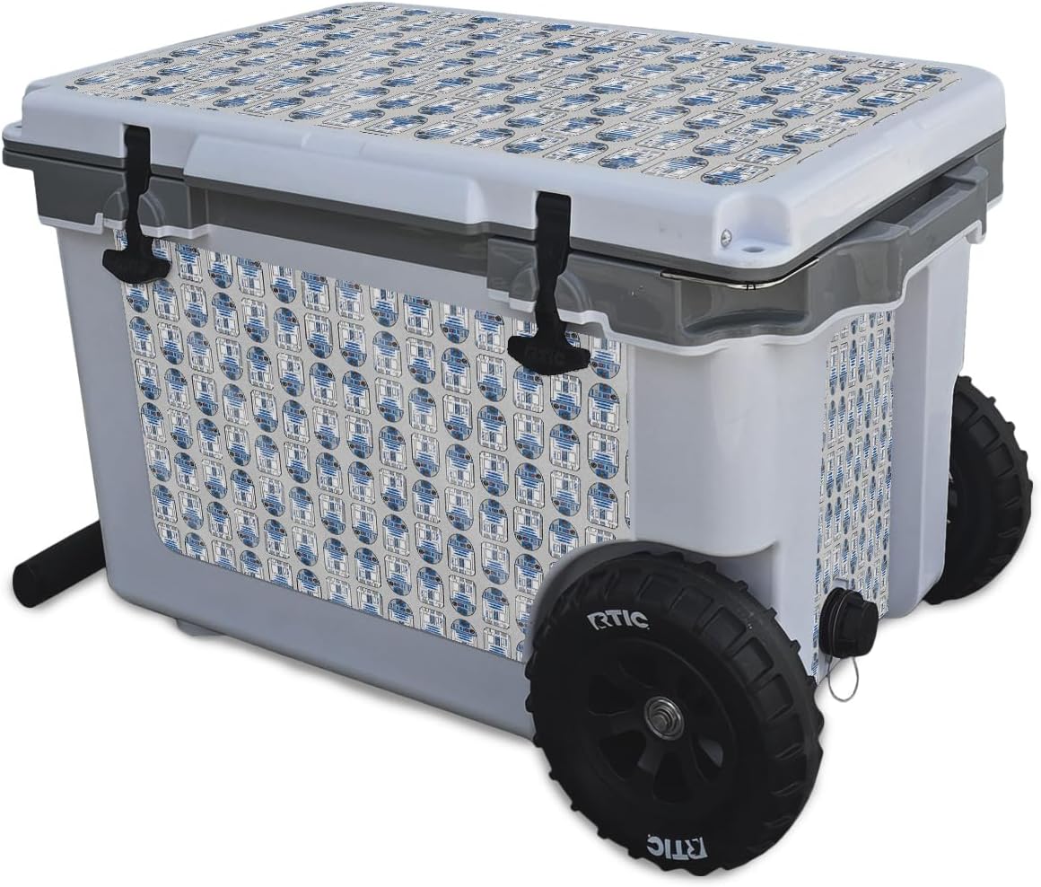 Cooler Skin Compatible with RTIC 45 QT Ultra-Tough Wheeled Cooler - Hustle - Premium 3M Vinyl Protective Wrap Decal Cover - Easy to Apply | Crafted in The USA by MightySkins