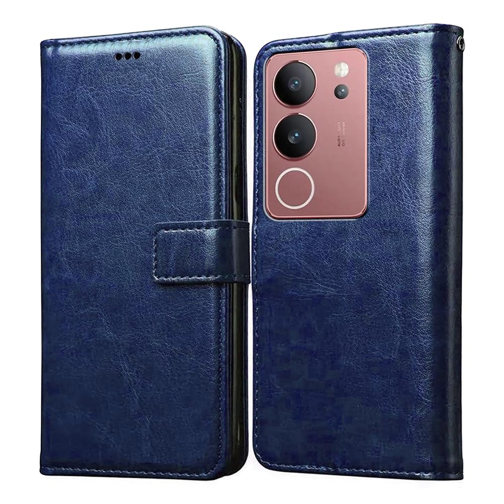 Casotec Flip Cover Back Case for Vivo V29 5G / V29 Pro 5G | Premium Leather Finish | Inbuilt Pockets & Stand | Flip Cover Back Case for Vivo V29 5G / V29 Pro 5G (Blue) (B0CKQPQZR7) Amazon Price History, Amazon Price Tracker