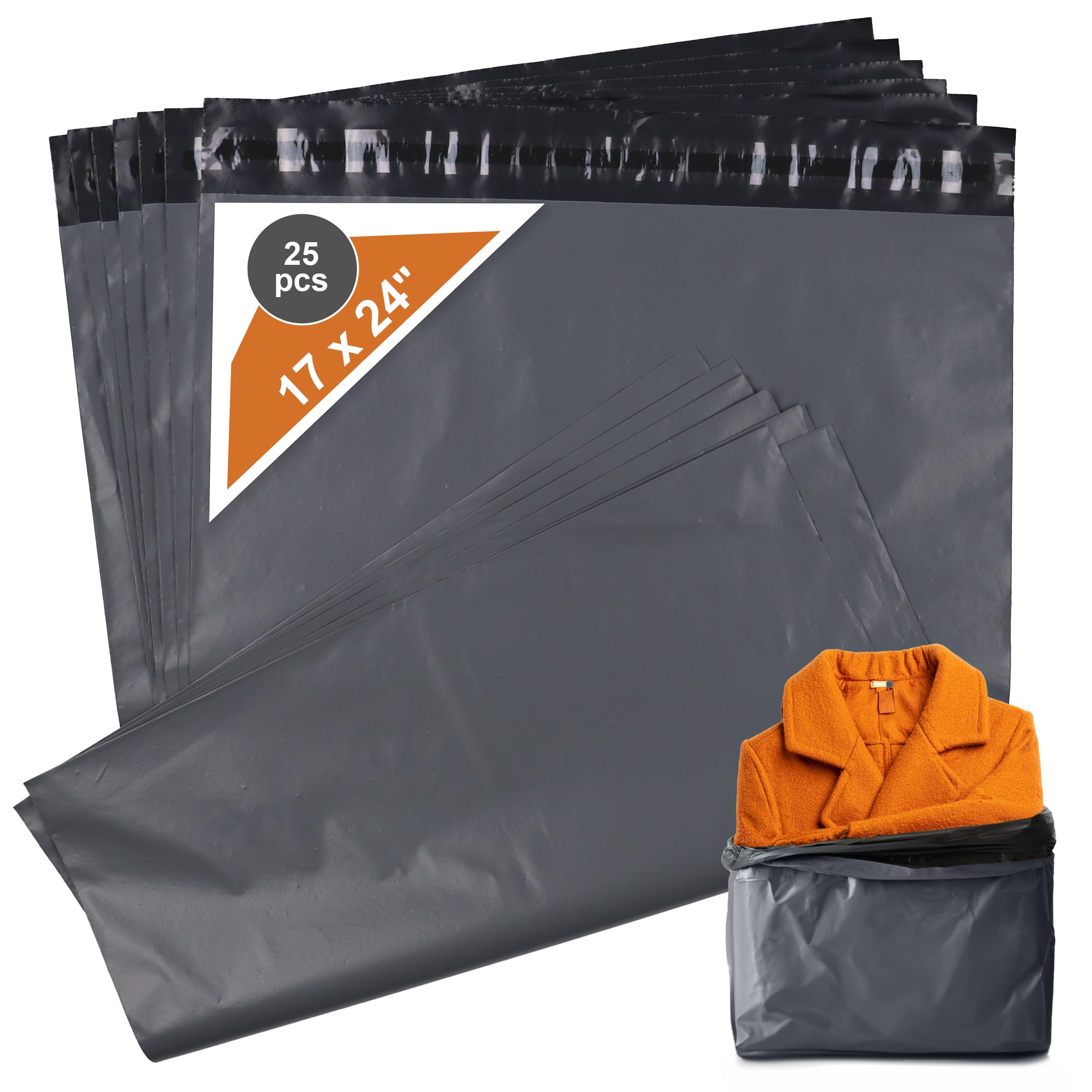 25 x (17"x24") Self-Sealing Extra Large Postage bag, 43cm x 61cm x 4cm Extra Strong Parcel bag for Clothes, Shipping and Packaging