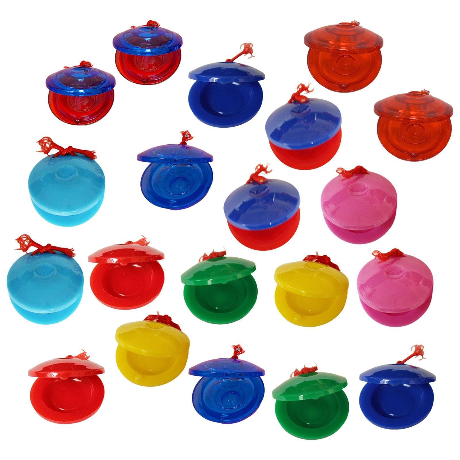 Sharplace 20 Castagnettes Musicales, Castagnettes d'instruments, Instrument de Musique, Percussion à Main, Jouet Rythmique pour Développement Musical Enfants, Filles, Garçons et Adultes, Cadeau