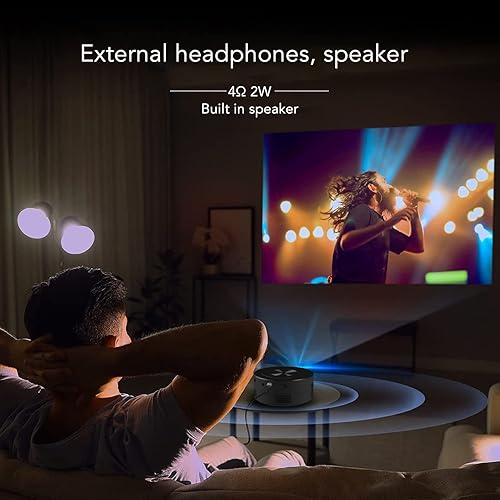 Miniatura 5 de Vbestlife Mini proyector de video, proyector LED portátil con teléfono misma pantalla para tabletas de smartphone, proyector de cine en casa para