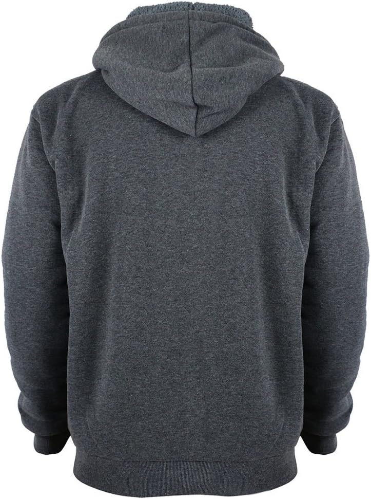 Boys' Sherpa-Lined Fleece Zip-Up Hoodie Sweatshirts Youth Kids Serpa Fleece Sweatshirt - Image 2