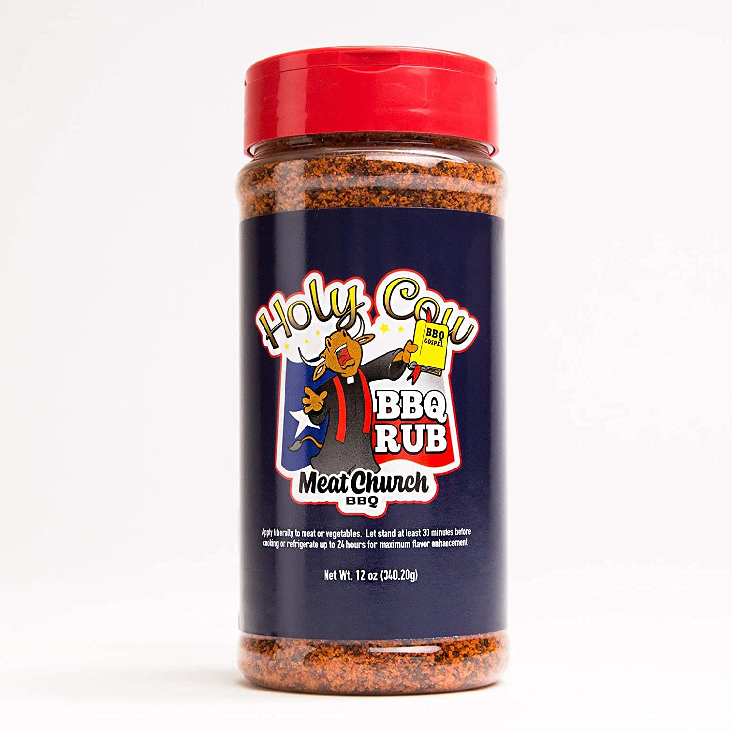 Meat Church BBQ Rub Combo: Honey Hog (14 oz) , Holy Voodoo (14oz) and Holy Cow (12 oz) BBQ Rub and Seasoning for Meat and Vegetables, Gluten Free, One Bottle of Each