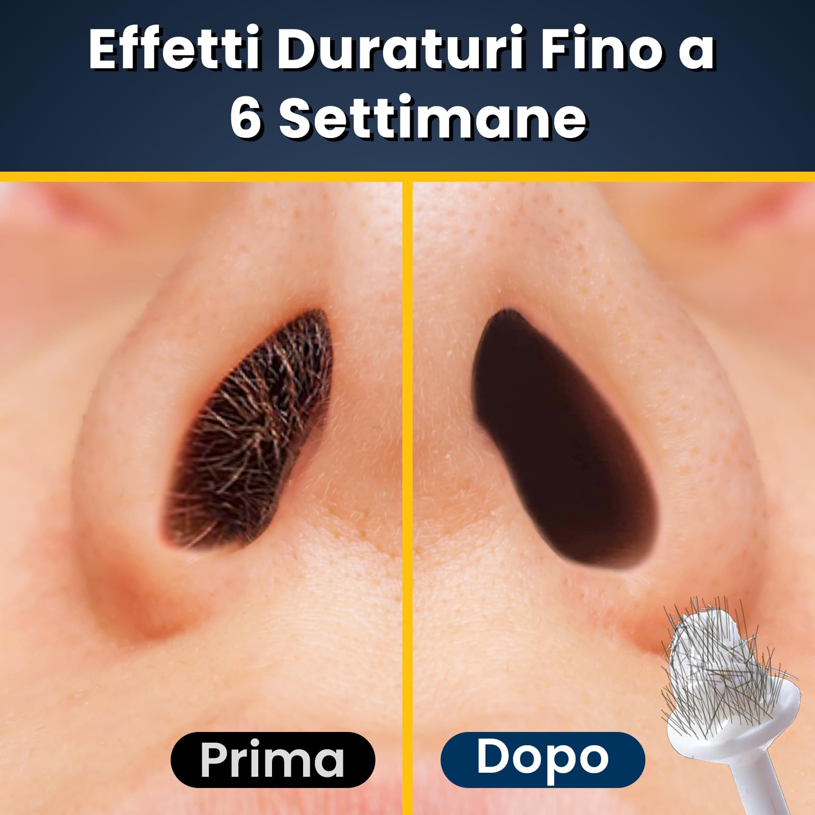 Ceretta per Naso e Orecchie per Uomo, Ceretta per Sopracciglia - Epilatore Viso con mini Scaldacera, Calore Rapido,100g Cera, 20 Applicatori, Depilazione Naso, Orecchie, Sopracciglia per Uomo e Donna