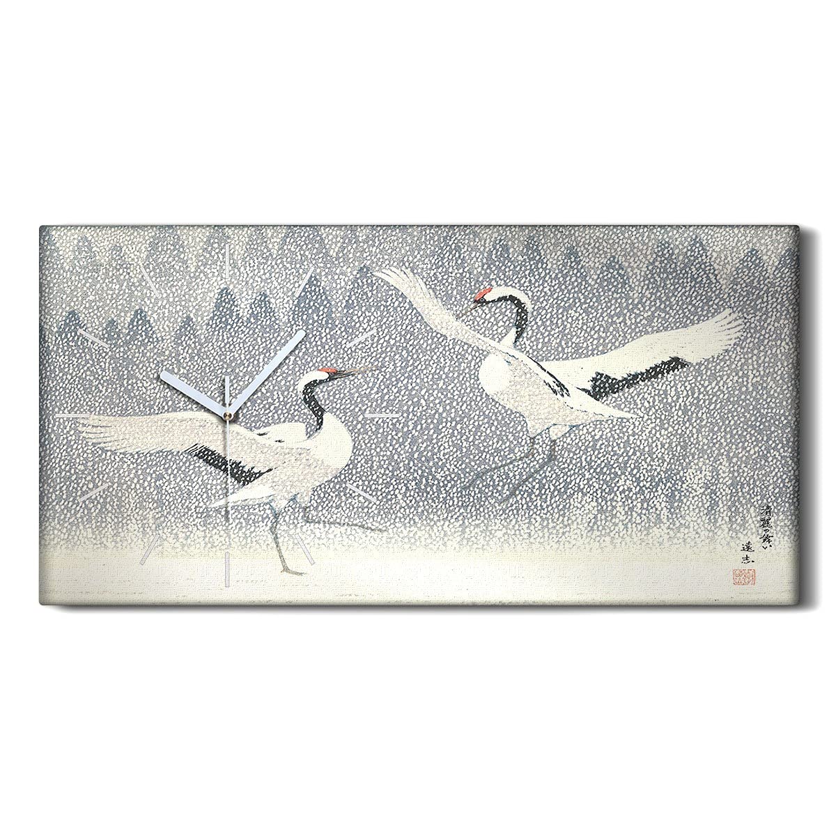 Horloge sur toile silencieuse pour chambre sans bruit tic tac