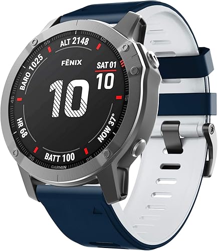 Miniatura 43 de NotoCity Compatible with Fenix 6X Watchbands Silicone Sport Watch Strap for Fenix 5X/5X Plus/Fenix 6X Pro/Fenix 7X/Fenix 3/Fenix 3 HR/Tactix/Descent