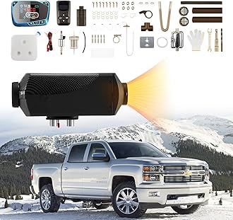 2024 ChuBu Diesel Heater 8KW Bluetooth APP Control 12V-24V Portable Diesel Air Heater with Muffler, Remote Control, LCD Monitor, Fast Heating Defrost Defog for Campers, Truck, RV, Boat, Garage