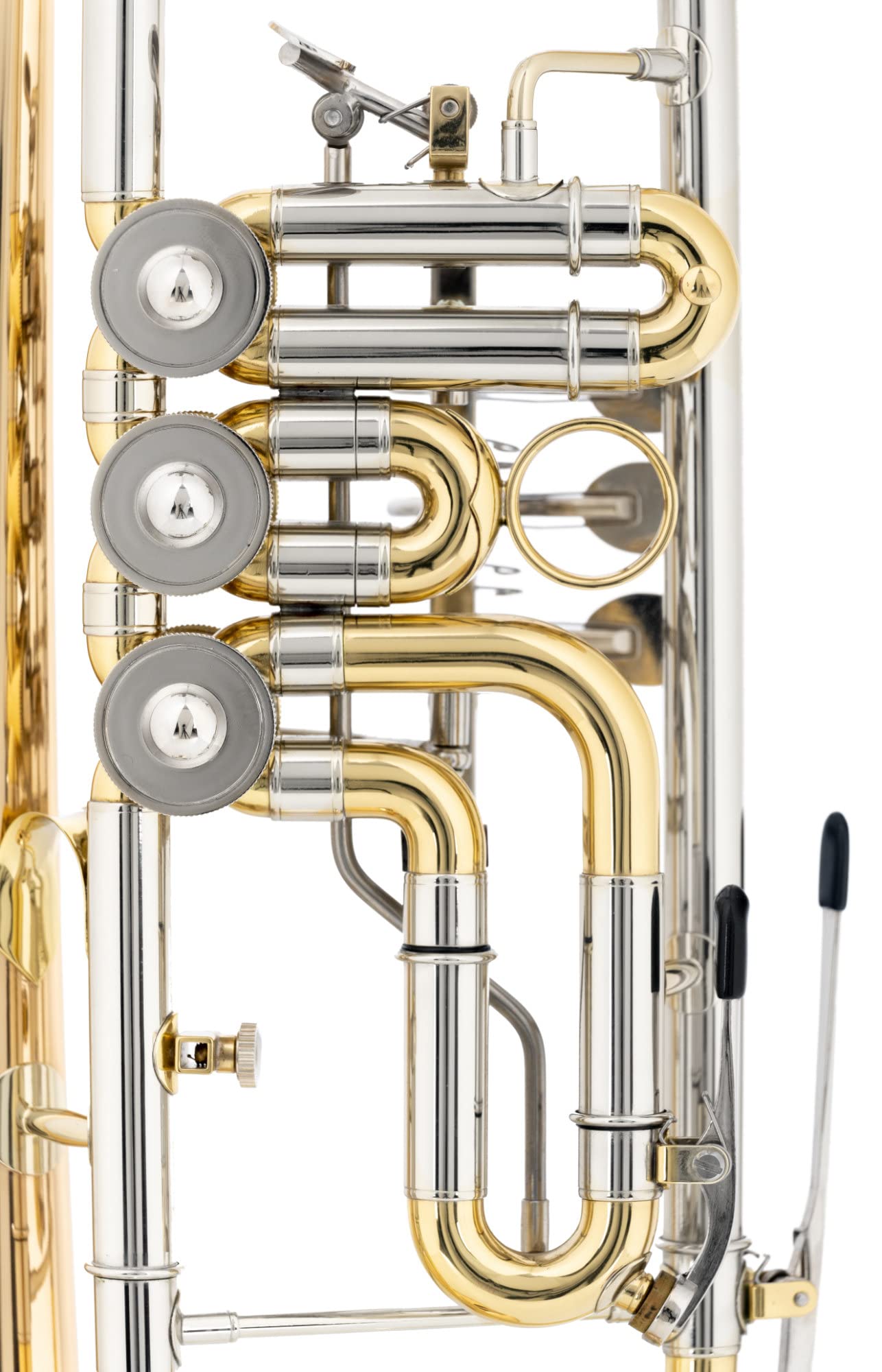 Classic Cantabile TR-43G Tromba da Concerto in Bb (ottone dorato, pistoni rotativi, trigger al 3° pistone, verniciatura trasparente, custodia rigida e bocchino inclusi)
